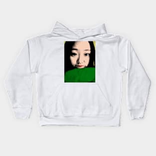 BEAUTIFUL FUNNY ASIAN GIRL POP ART COLOR Kids Hoodie